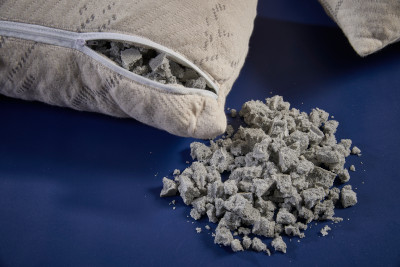 Image showing the interiors of our cuchsions, small pieces of high quality latex