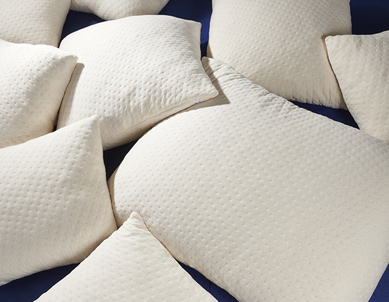 Image showing the large variety of sizes and shapes of scatter cushions that we supply.